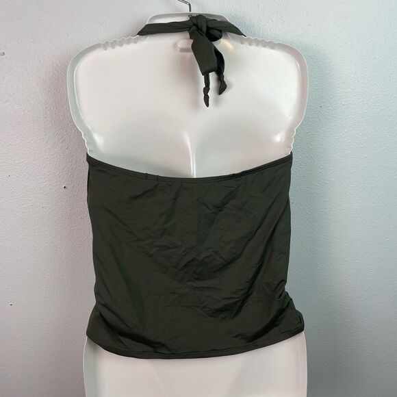 NWOT La Blanca Green Tankini Swim Top Size 6 - Picture 3 of 4
